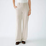 Wide Leg Corduroy Trousers in Light Beige Melange