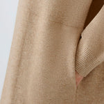 Turtleneck Knitted Dress in Beige Melange