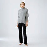 Wool Mix Funnel Neck Jumper in River Stone