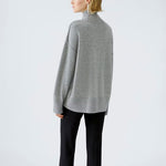 Wool Mix Funnel Neck Jumper in River Stone