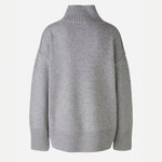 Wool Mix Funnel Neck Jumper in River Stone