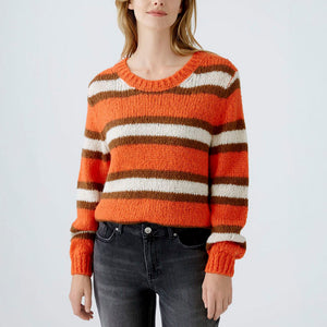 Striped Jumper in Red Stone