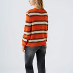 Striped Jumper in Red Stone