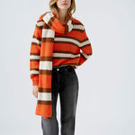 Striped Scarf in Red Stone