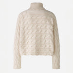 Cotton Mix Cable Knit in Whitecap Grey