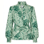 Anitta Jacket with Belt in Botanic Green