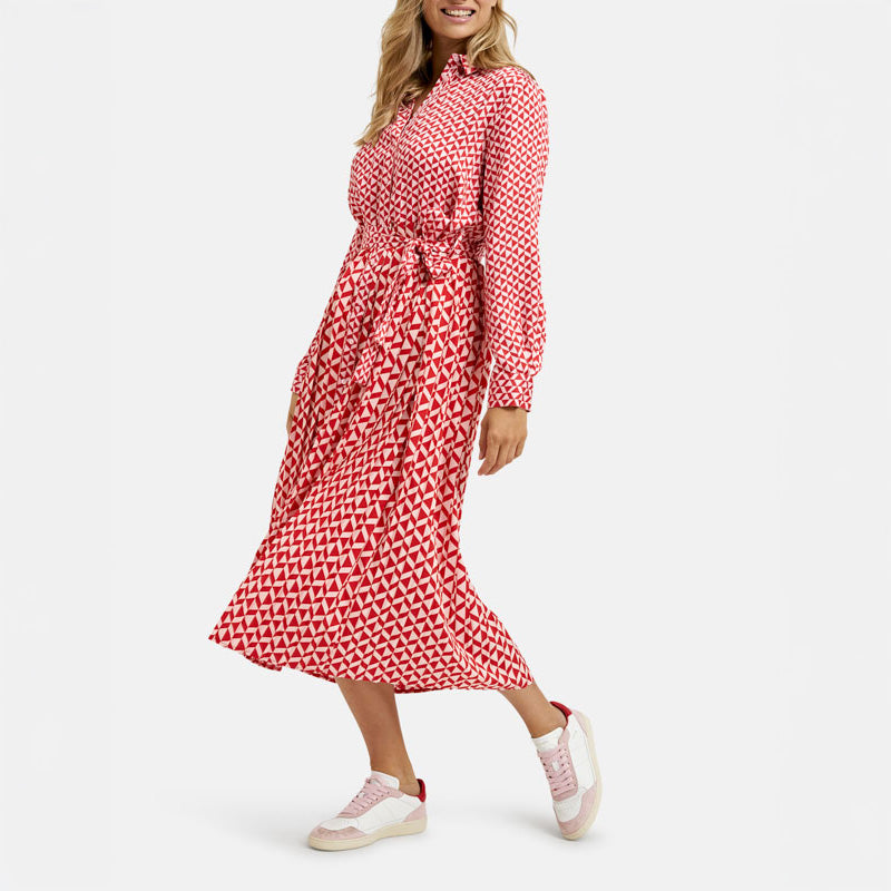 SMITH & SOUL Plisse Dress in Rose Print