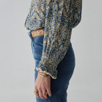 Phoenix Spiral Blues Blouse in Lapis Lazuli