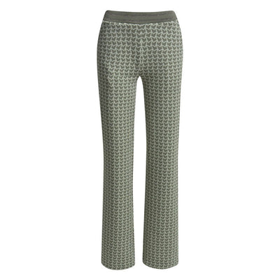 Jacquard Pants in Mud Print