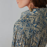 Phoenix Spiral Blues Blouse in Lapis Lazuli