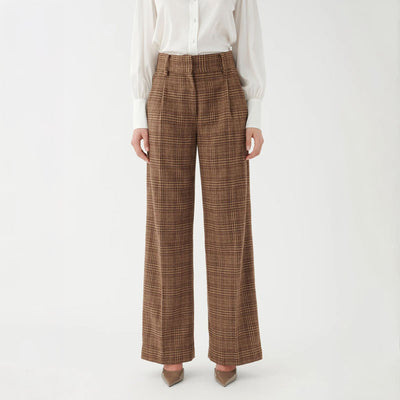 Casitia Wide Leg Trousers in Windsor Check