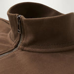 Full Zip Sweatshirt in Clay Brown