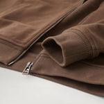 Full Zip Sweatshirt in Clay Brown