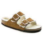 Arizona Shearling Suede Leather Sandals Mink