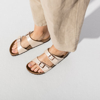 Sydney Birko-Flor Sandals in Graceful Pearl White