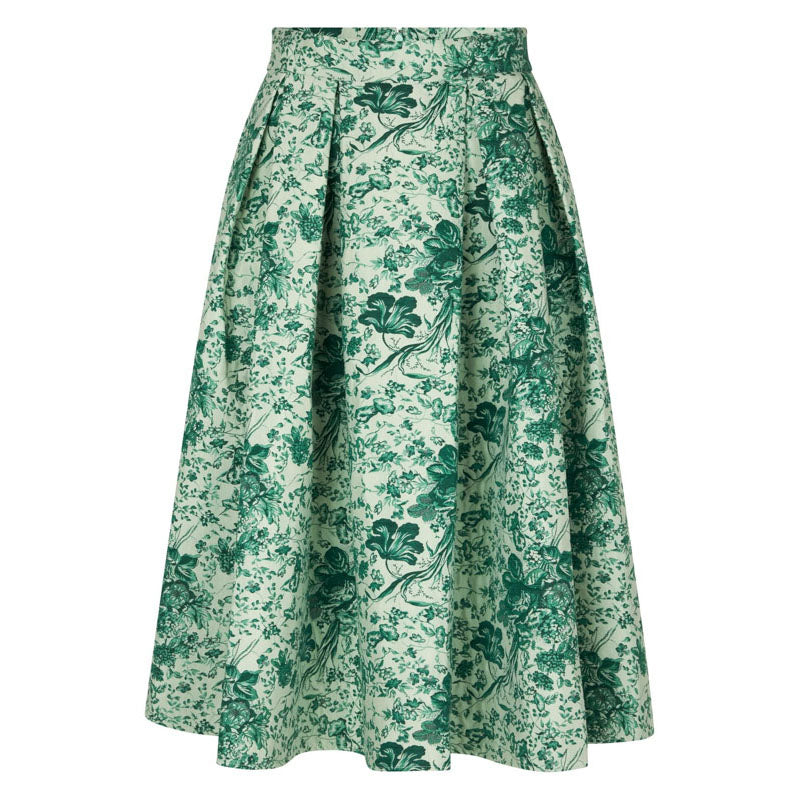 Abey Skirt with Pockets in Botanic Green