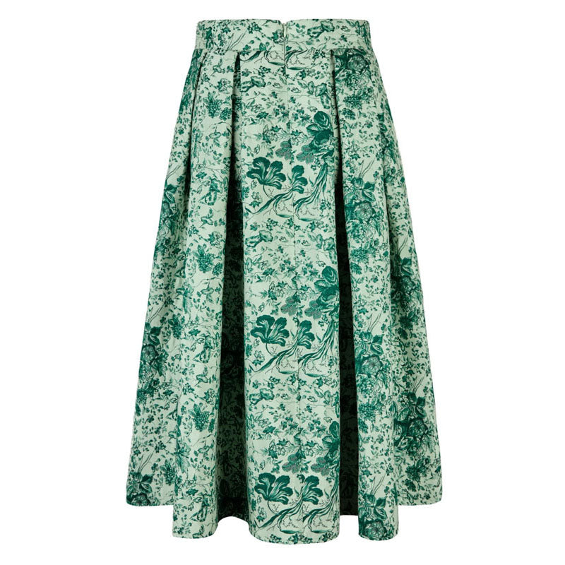 Abey Skirt with Pockets in Botanic Green