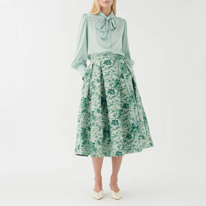 Abey Skirt with Pockets in Botanic Green