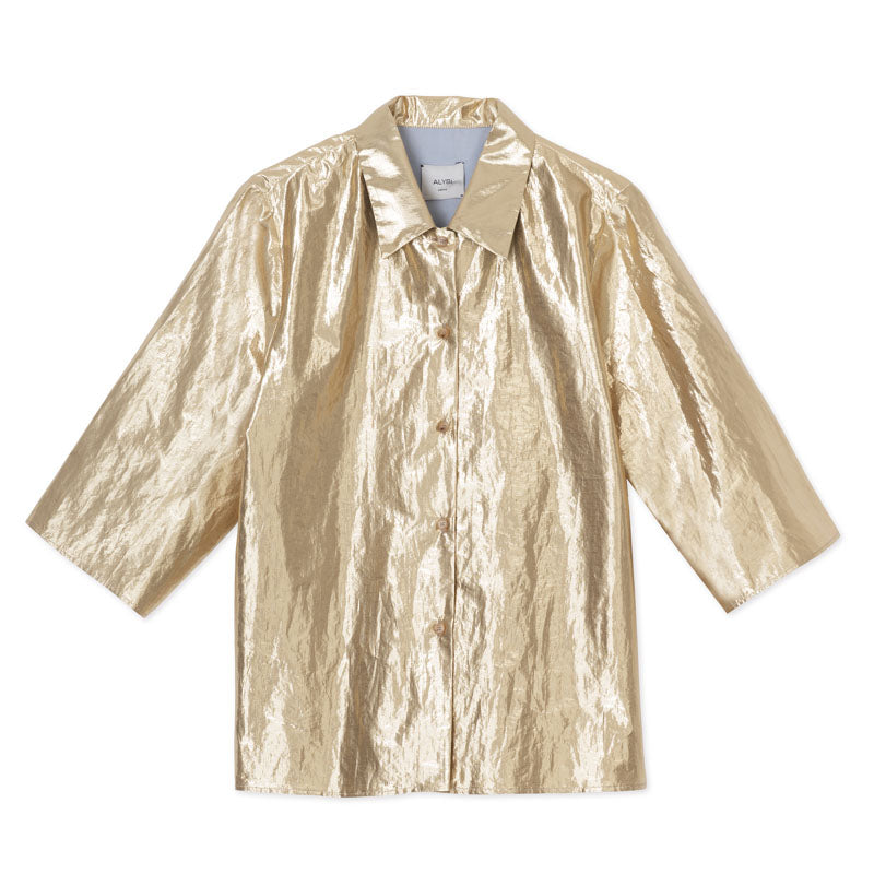 ALYSI Light Shiny Jacket in Gold