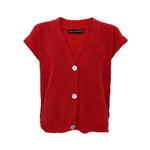 BLACK COLOUR Dell Heavy Knit Vest in Red