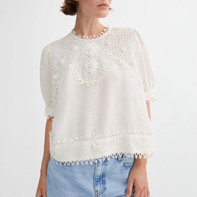 SKALL Emmy Blouse in Off White