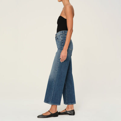 Hepburn Wide Leg Jeans in Seagate