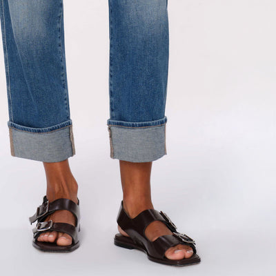 DL1961 Thea Boyfriend Relaxed Tapered Jeans in Wythe Cuffed