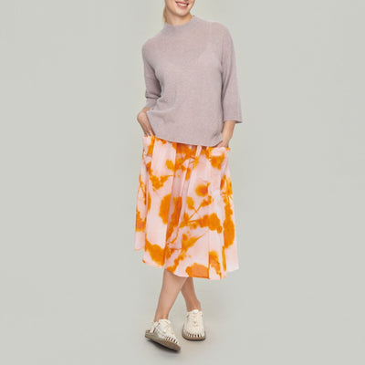 Neon Wisteria Skirt in Orange