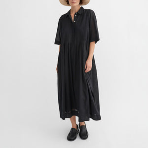 SKALL Dot Shirt Dress in Black