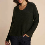 MMThora V Neck Knit in Grape Leaf