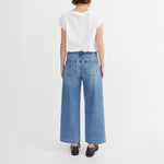 Taylor Cropped Jeans in Worn Mid Blue