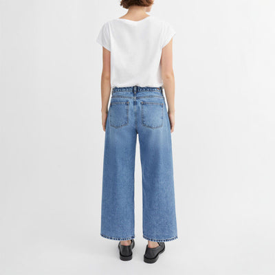 SKALL Taylor Cropped Jeans in Worn Mid Blue