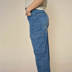 MMAdeline Stina Cargo Jeans in Blue