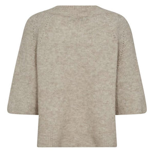 MMTaci 3/4 V-Neck Knit in Feather Grey