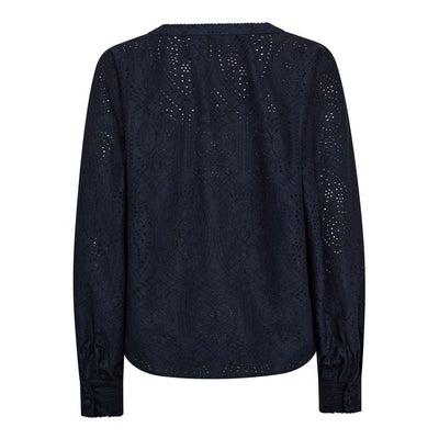 MOS MOSH MMYen Sina Lace Blouse in Salute Navy