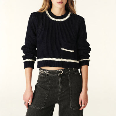 BA&SH Bota Jumper in Marine