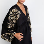 GREEK ARCHAIC KORI Crete Dress in Black/Gold