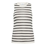 Gaba 2 Stripe Vest Top in Star White Combo