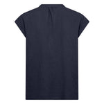 Naja 19 Linen Mix Top in Dark Navy