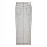 Gill 1 Denim Maxi Skirt in Icy Grey