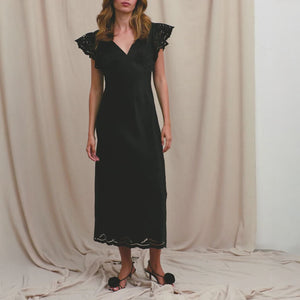 Mckenna Dress in Black Eyelet