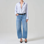 Miro Tapered Barrel Leg Jeans in Pacifica