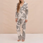 The Jag Print Long PJ Set in Cream