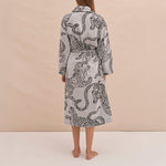 The Jag Print Unisex Towel Robe in Cream