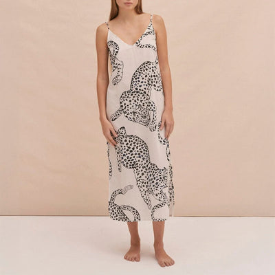 The Jag Print Slip Nightie in Cream