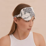 The Jag Print Luxe Eye Mask in Cream