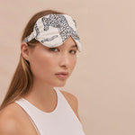 The Jag Print Luxe Eye Mask in Cream