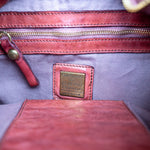 Dalia Eyelets & Threading Shoulder Bag in Burgundy