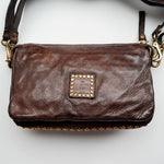 Anetista Half Sphere Stud Crossbody in Brown