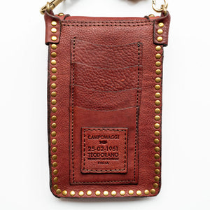 Malachite Stud Phone Case in Burgundy